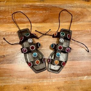 NWT Schutz Jeweled Gladiator Sandals